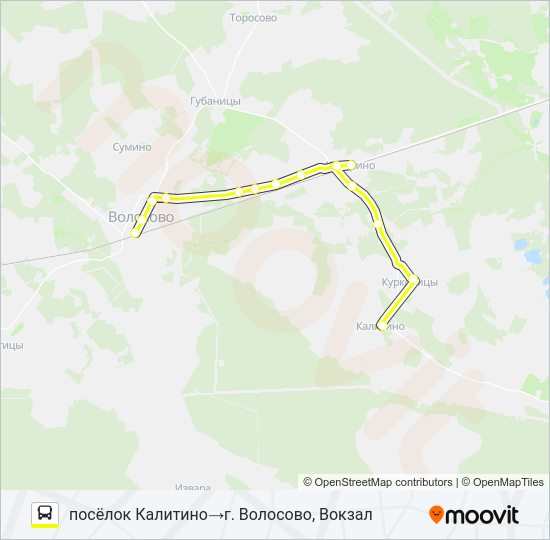 * 39А (ВОЛОСОВСКИЙ РАЙОН) Bus Line Map