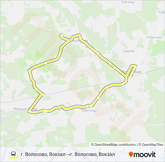 Автобус * 30 (ВОЛОСОВСКИЙ РАЙОН): карта маршрута