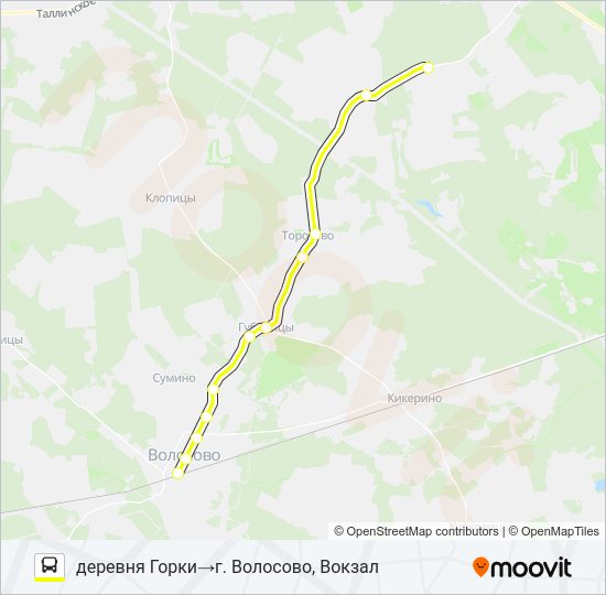 * 32 (ВОЛОСОВСКИЙ РАЙОН) Bus Line Map
