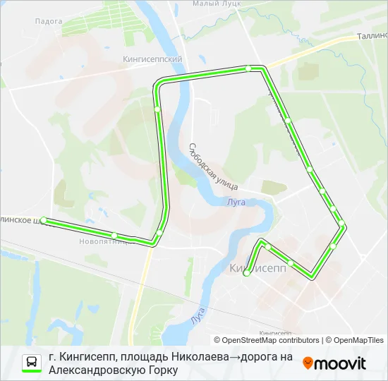 * 3 (КИНГИСЕППСКИЙ РАЙОН) Bus Line Map