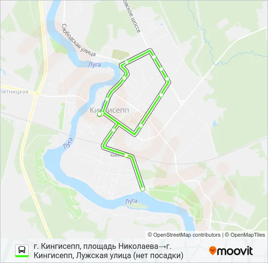 * 5 (КИНГИСЕППСКИЙ РАЙОН) Bus Line Map