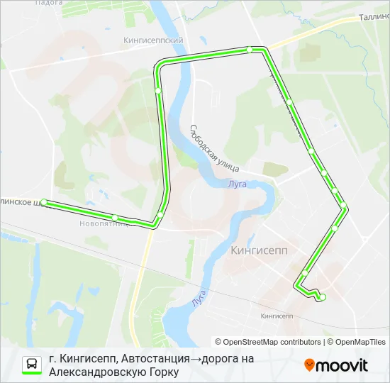 * 3А (КИНГИСЕППСКИЙ РАЙОН) Bus Line Map