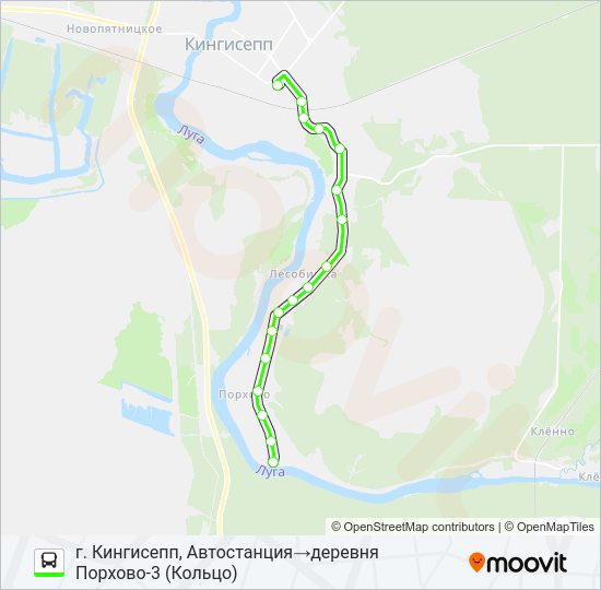Автобус * 6А (КИНГИСЕППСКИЙ РАЙОН): карта маршрута