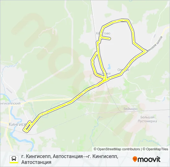 * 79 (КИНГИСЕППСКИЙ РАЙОН) Bus Line Map