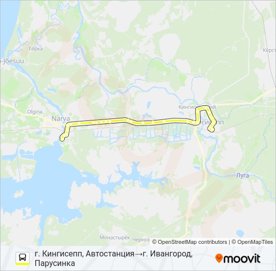 Автобус * 51Г (КИНГИСЕППСКИЙ РАЙОН): карта маршрута