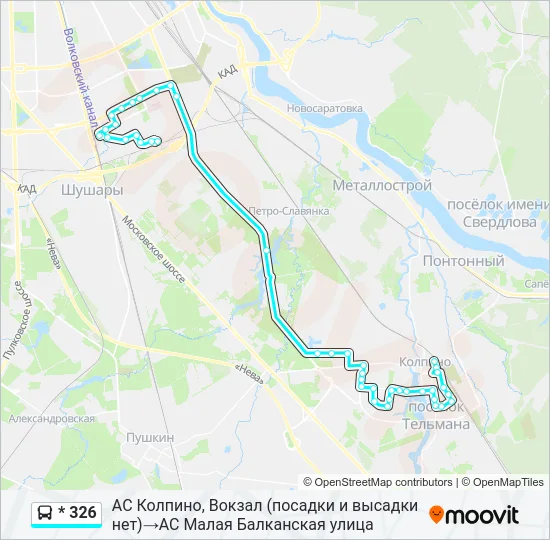 * 326 Bus Line Map