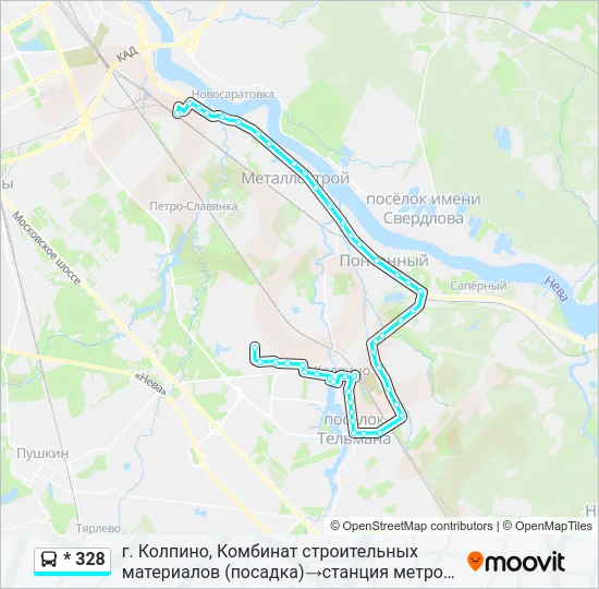 * 328 Bus Line Map