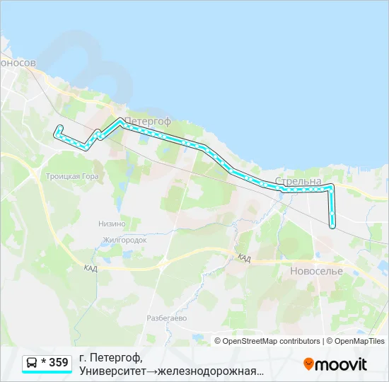 * 359 Bus Line Map