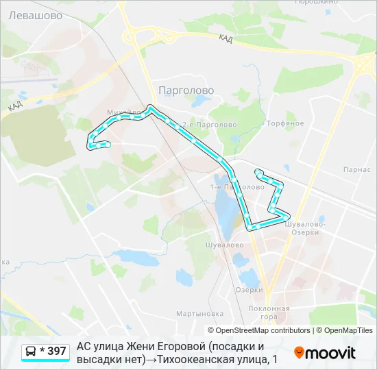 * 397 Bus Line Map