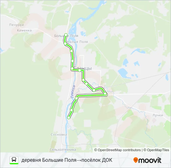 Автобус * 5 (СЛАНЦЕВСКИЙ РАЙОН): карта маршрута