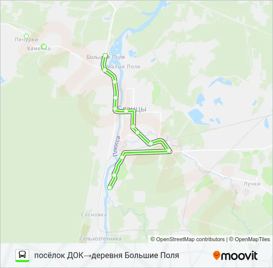 * 5 (СЛАНЦЕВСКИЙ РАЙОН) Bus Line Map