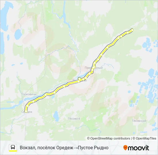 * 142 (ЛУЖСКИЙ РАЙОН) Bus Line Map