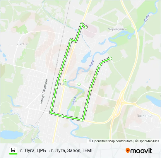 * 3 (ЛУЖСКИЙ РАЙОН) Bus Line Map