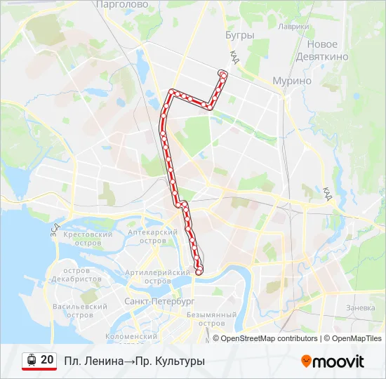 20 Light Rail Line Map