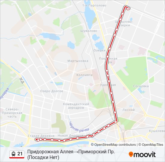 Автобус 21 маршрут остановки и расписание