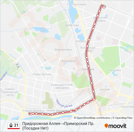 21 Light Rail Line Map