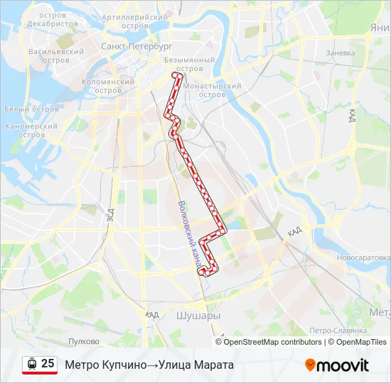 25 Light Rail Line Map