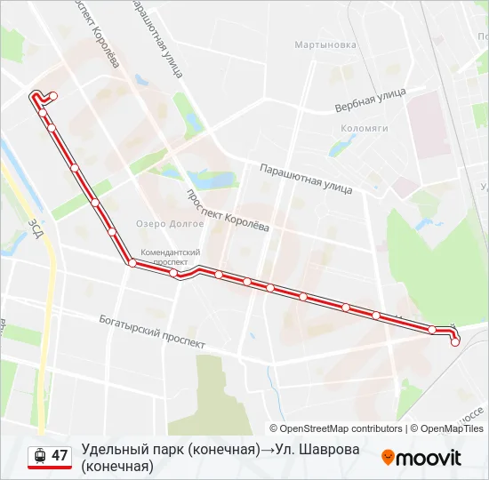 47 Light Rail Line Map