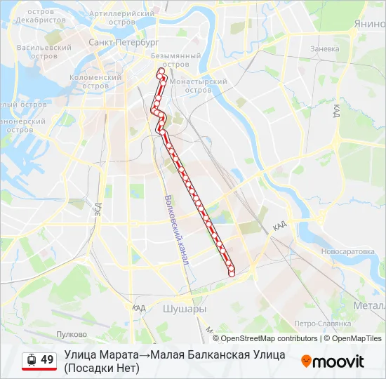 49 Light Rail Line Map