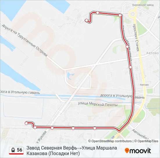 56 Light Rail Line Map