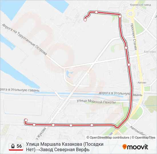 56 Light Rail Line Map