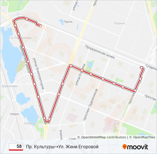 Карта спб ул жени егоровой