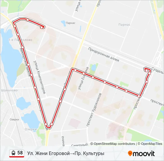 58 Light Rail Line Map