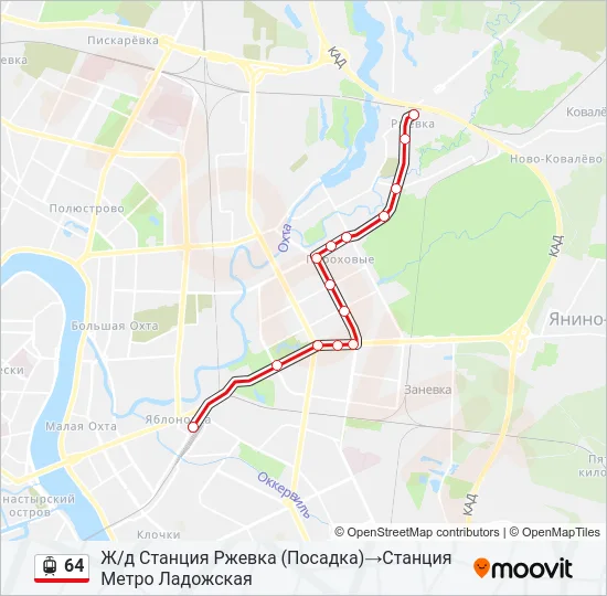 64 Light Rail Line Map