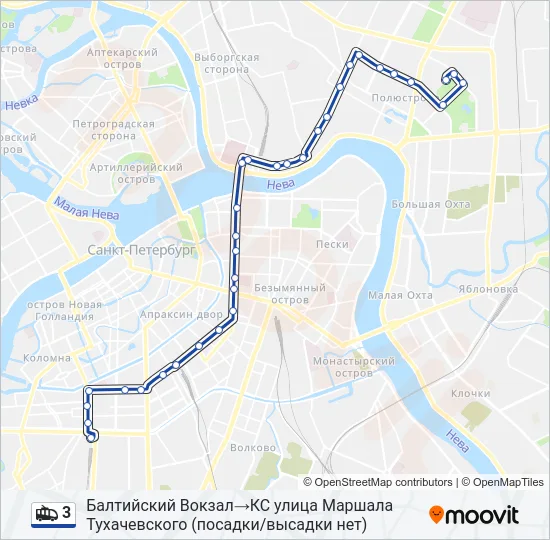 3 Trolleybus Line Map