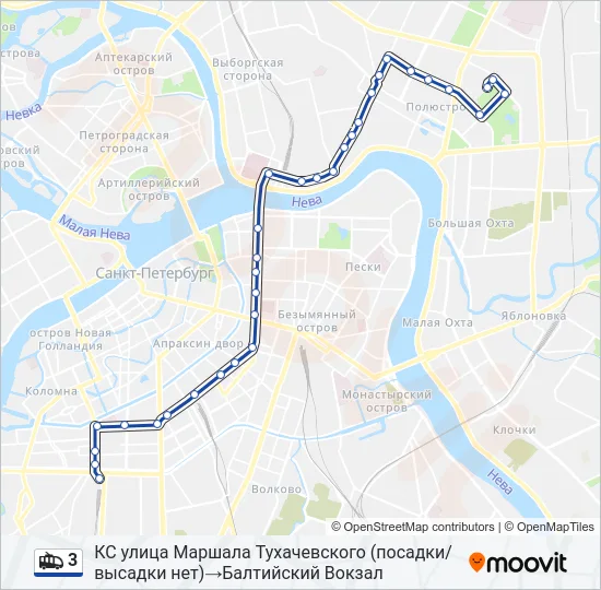 3 Trolleybus Line Map