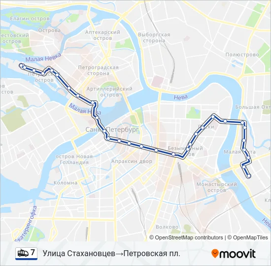 7 Trolleybus Line Map