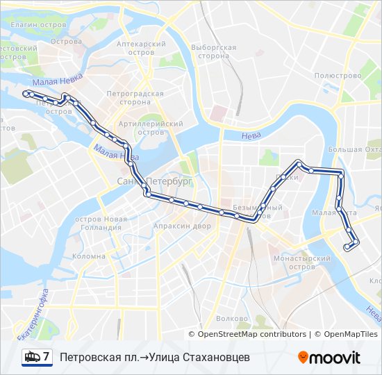 7 Trolleybus Line Map
