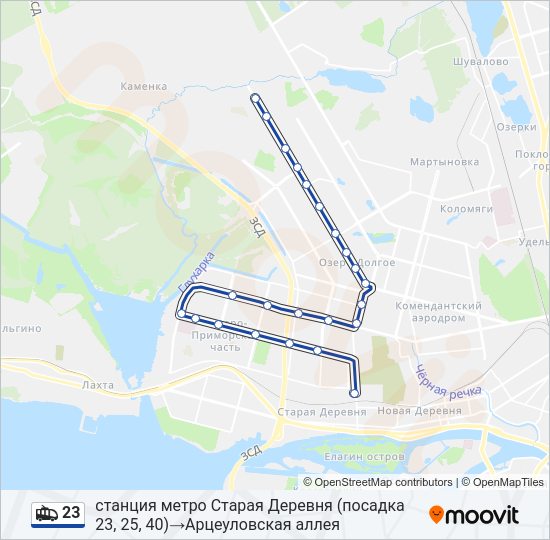Троллейбус 23: карта маршрута