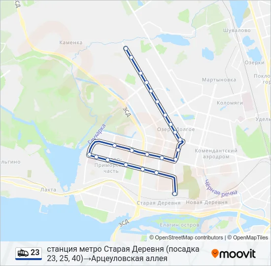 Троллейбус 23: карта маршрута