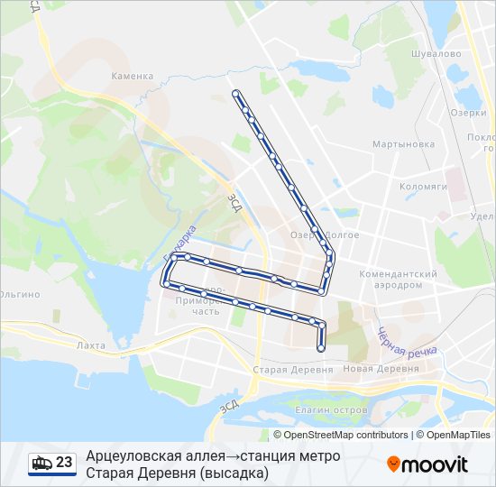 Троллейбус 23: карта маршрута