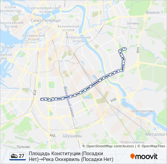 Троллейбус 27: карта маршрута
