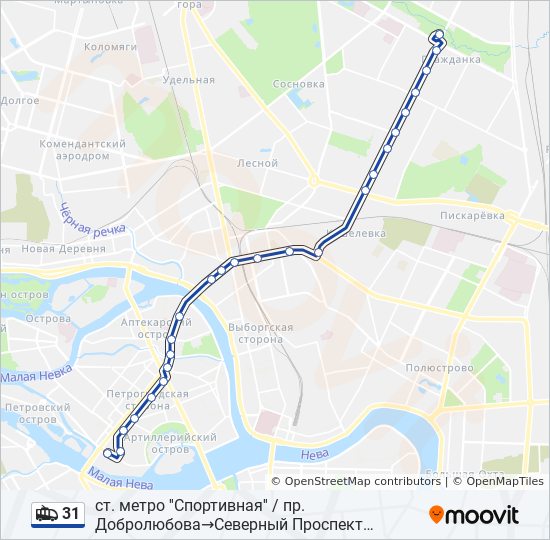 31 троллейбус маршрут изменения. 31 Троллейбус маршрут СПБ на карте. Маршрут 31 троллейбуса на карте СПБ на карте остановки. Троллейбус 31 маршрут на карте СПБ С остановками. Проспект Добролюбова на карте.
