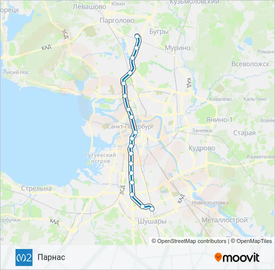 2 Metro Line Map