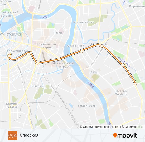 Метро 4: карта маршрута