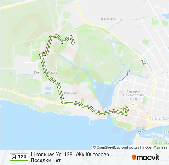 120 Bus Line Map