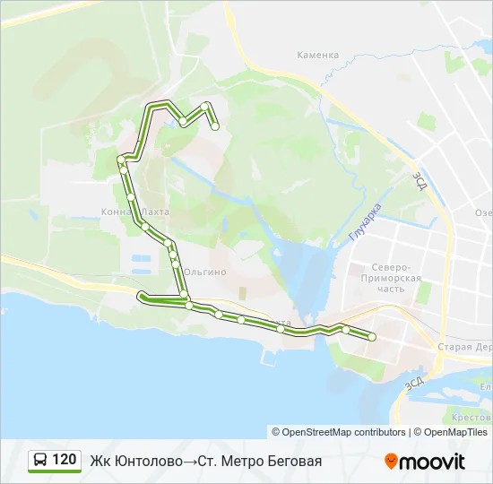 120 Bus Line Map