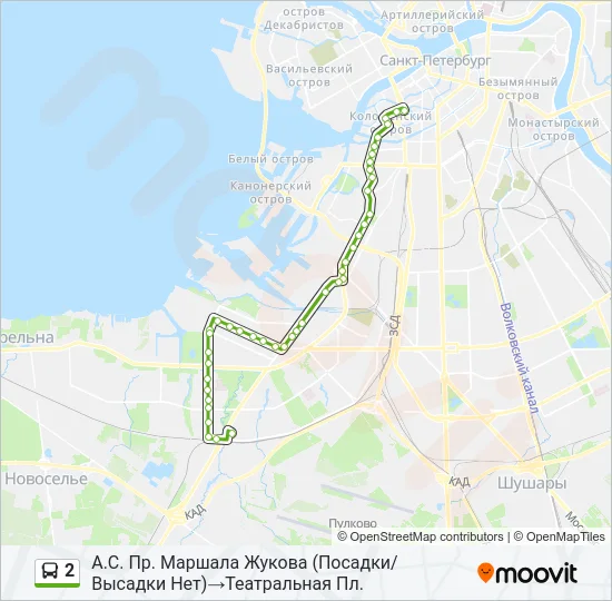 2 Bus Line Map