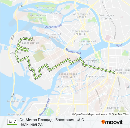7 Bus Line Map