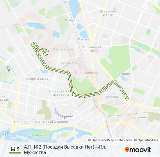 9 Bus Line Map