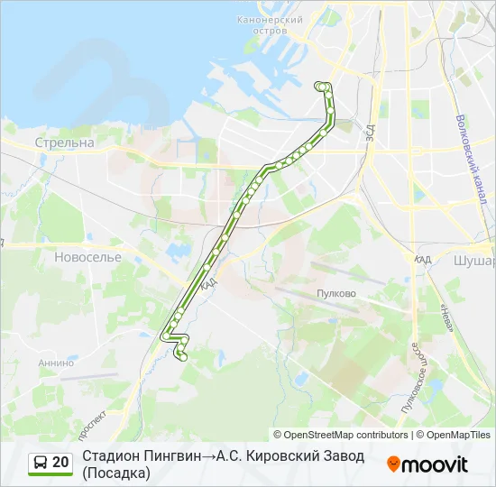20 Bus Line Map
