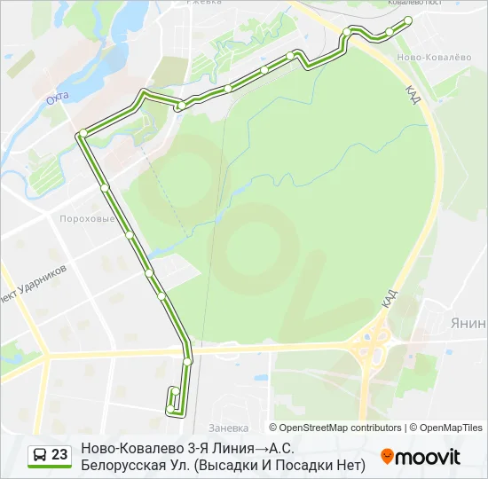 23 Bus Line Map