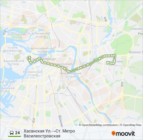 24 Bus Line Map