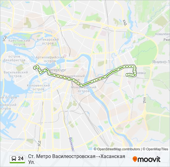 24 bus Line Map