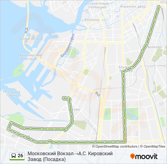 26 bus Line Map