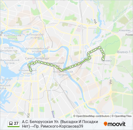 27 bus Line Map